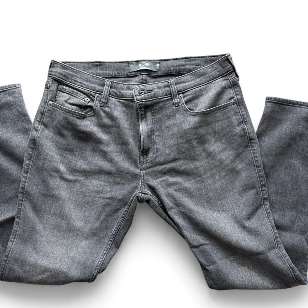 Hollister Co. Men's Grey Slim Fit Jeans | W36 x L32